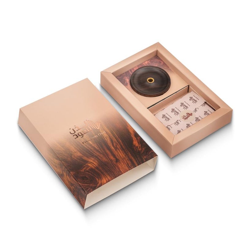 Ladun for oud Premium Oud Stick Distributions by Ladan Oud – 100% Natural Vietnamese Oud with Elegant Incense Burner – Luxury Gifts - Image 1